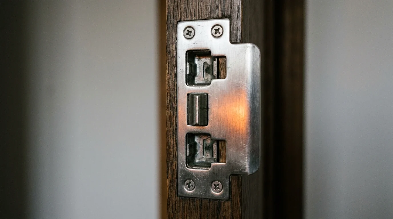 Serrure multipoints en applique sur une porte d’entrée