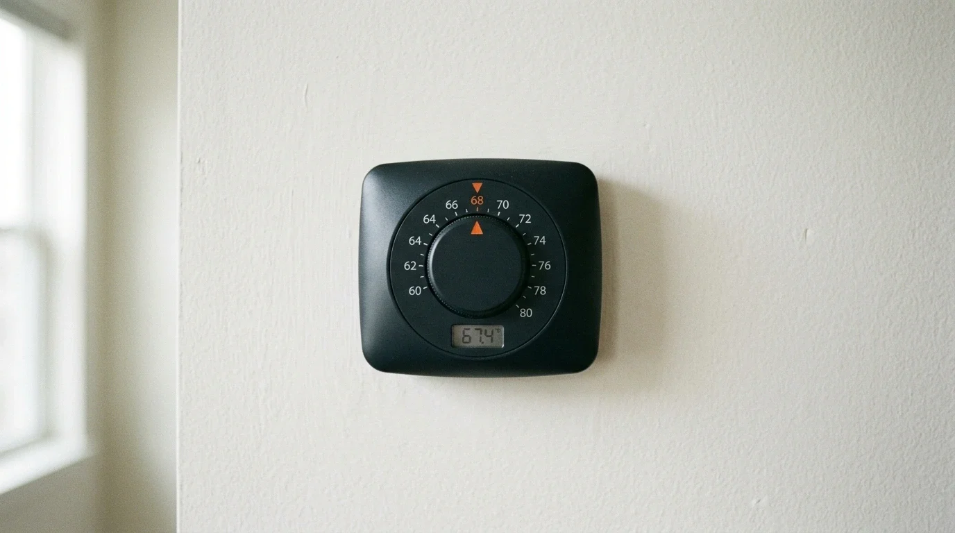 Thermostat d’ambiance mural, réglage de consigne