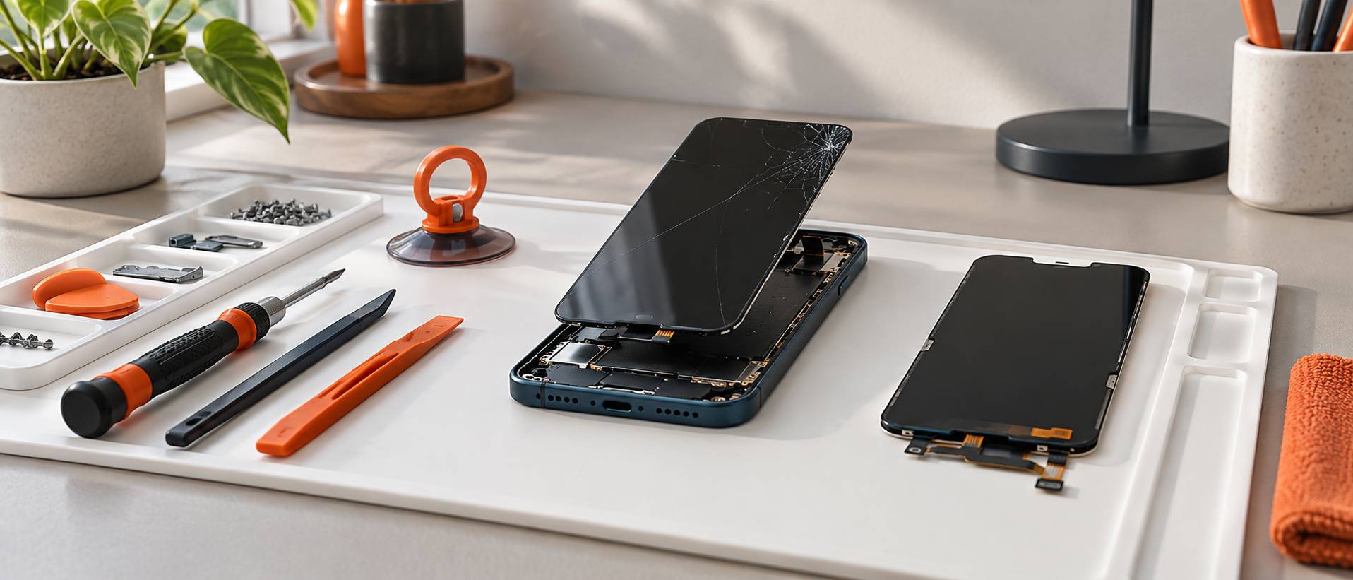 Illustration éditoriale du sujet : Guide complet pour remplacer l'écran de votre iPhone 12 en toute simplicité